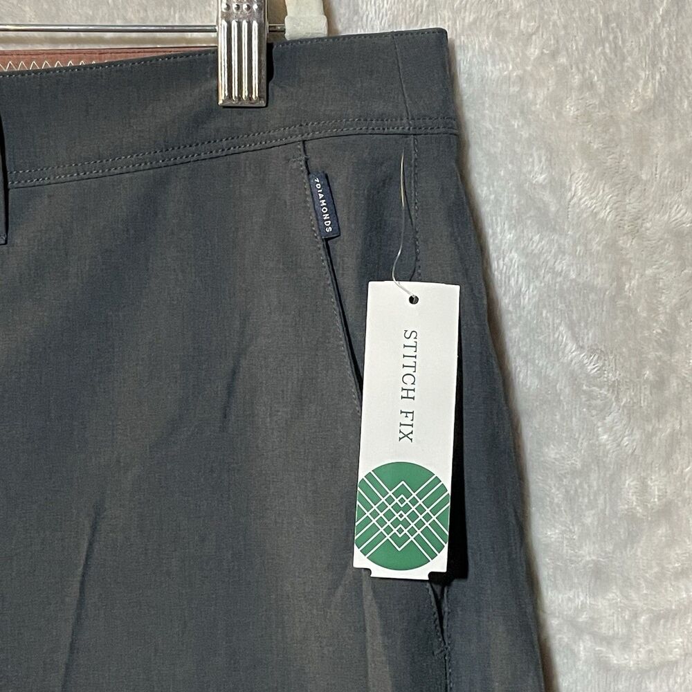 7 Diamonds Aeroplane Hybrid Stretch Performance 10” Chino Shorts Men’s 36 Gray - Picture 3 of 16